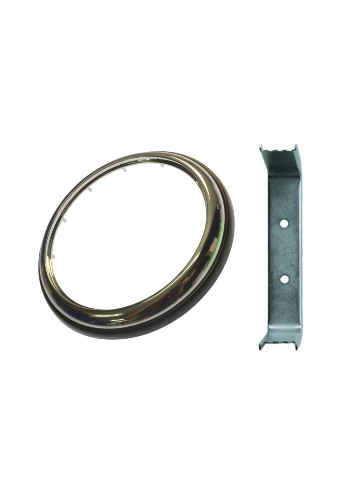 Chrome Ring voor Opbouw Achterlichten Ø140mm