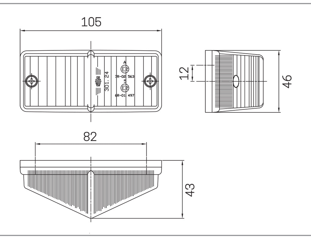 Position Lamp 3-Hoekvormig